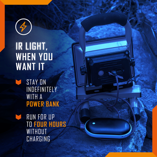 Nightfox Arc | Powerful IR Floodlight | Wide beam | USB-C
