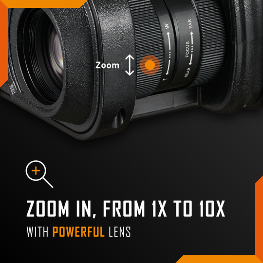 Nightfox Whisker Night Vision Binoculars | ZOOM IN, FROM 1X TO 10X WITH POWERFUL LENS