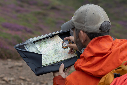 Navigating with the A4 professional Waterproof clipboard.