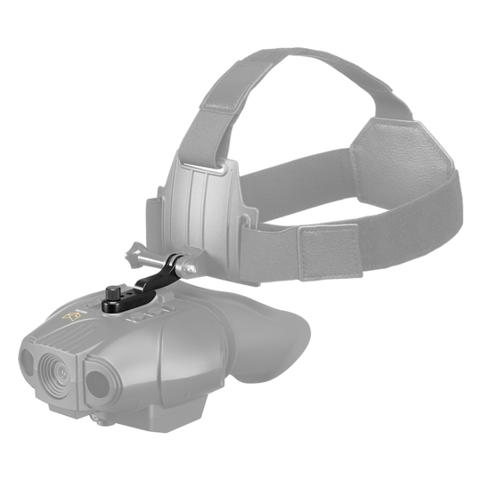 Replacement Top Rail Mount for Swift 2, Swift 2 Pro attached to a head strap and NVG