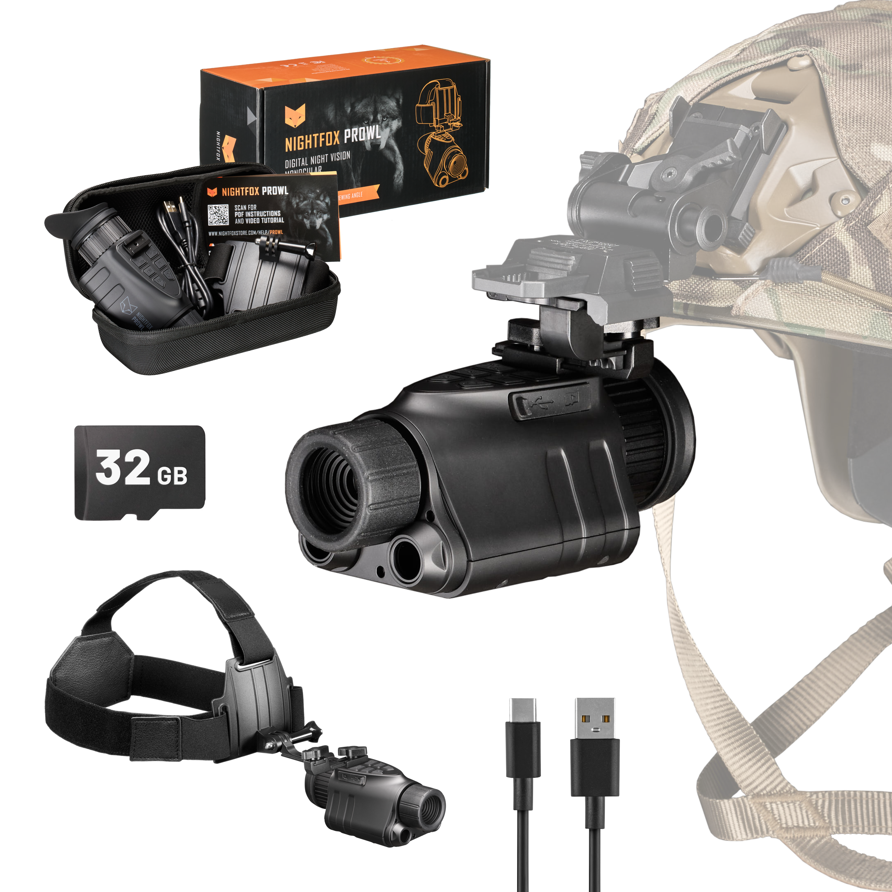 A picture of the Nightfox Prowl Monocular Night Vision Goggles