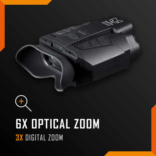 Nightfox Vulpes HD Rangefinder Night Vision Binocular |  6x optical zoom