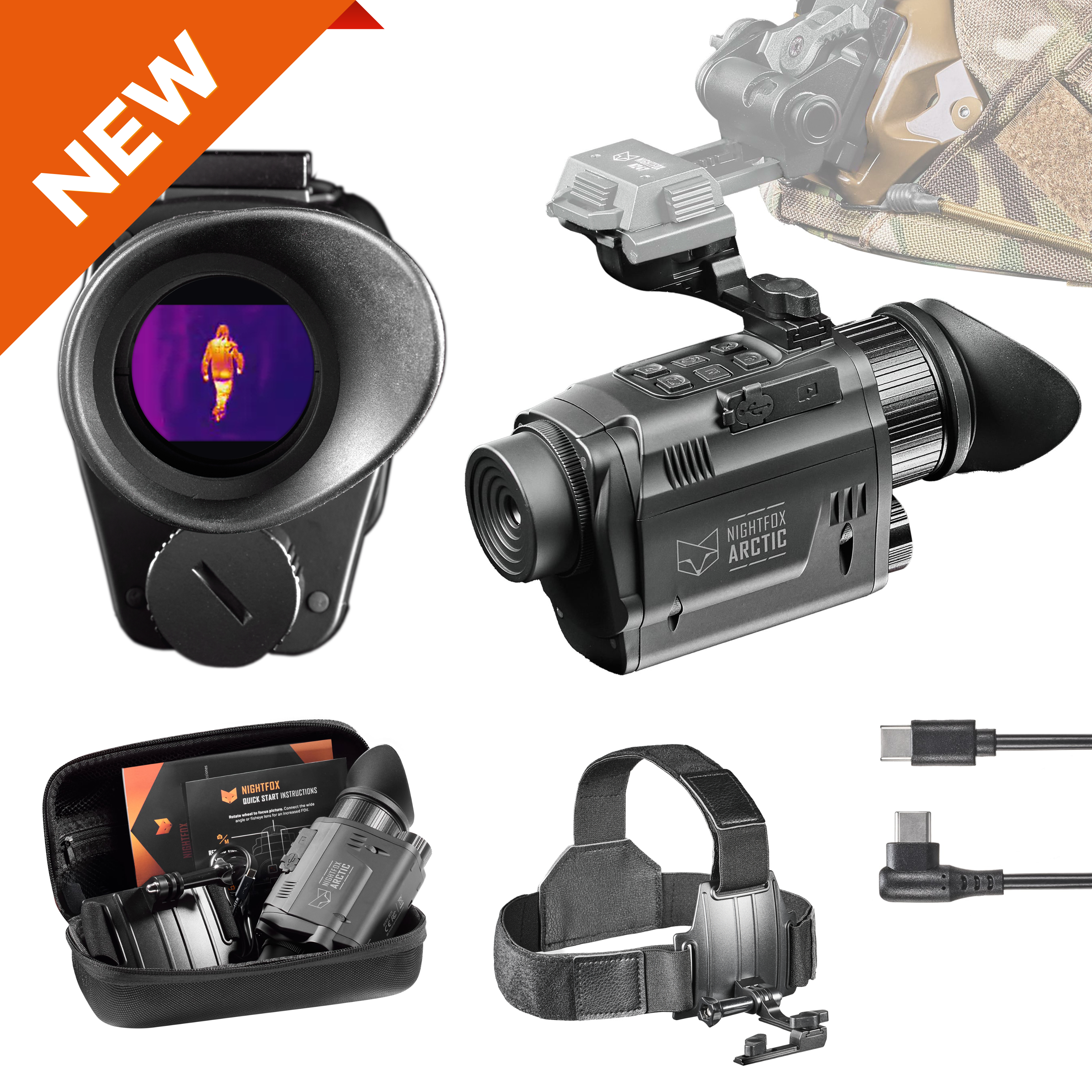 A picture of the Nightfox Arctic Head-Mounted Thermal Monocular