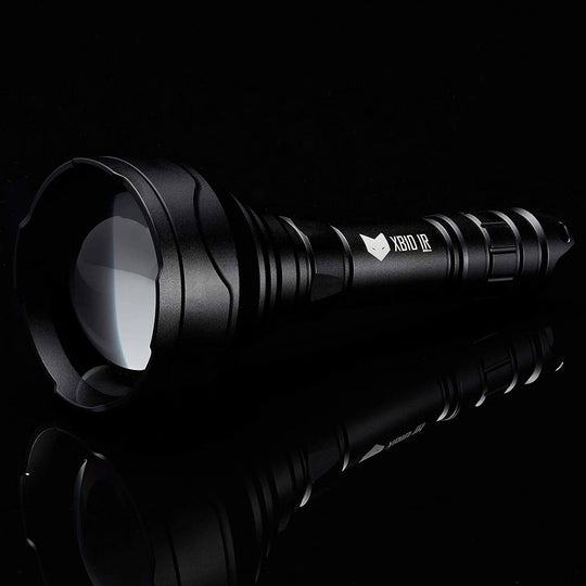 Nightfox XB10 940nm Low Glow Infrared Torch | Tilted angle with black background