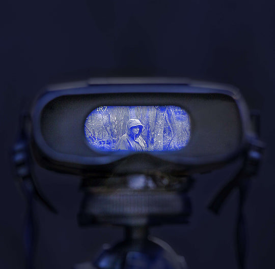 Nightfox 100V Night Vision Binocular on a tripod